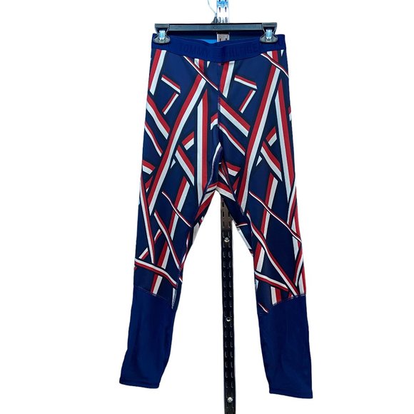 Tommy Hilfiger Sport Women's Leggings Blue/Red- Size Medium - Picture 1 of 6